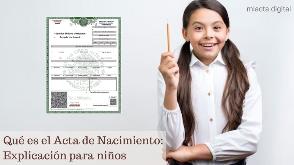 Qué es el Acta de Nacimiento Explicación para niños